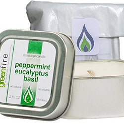Peppermint Eucalyptus Basil Massage Candle, Travel Size (2 fl oz)
